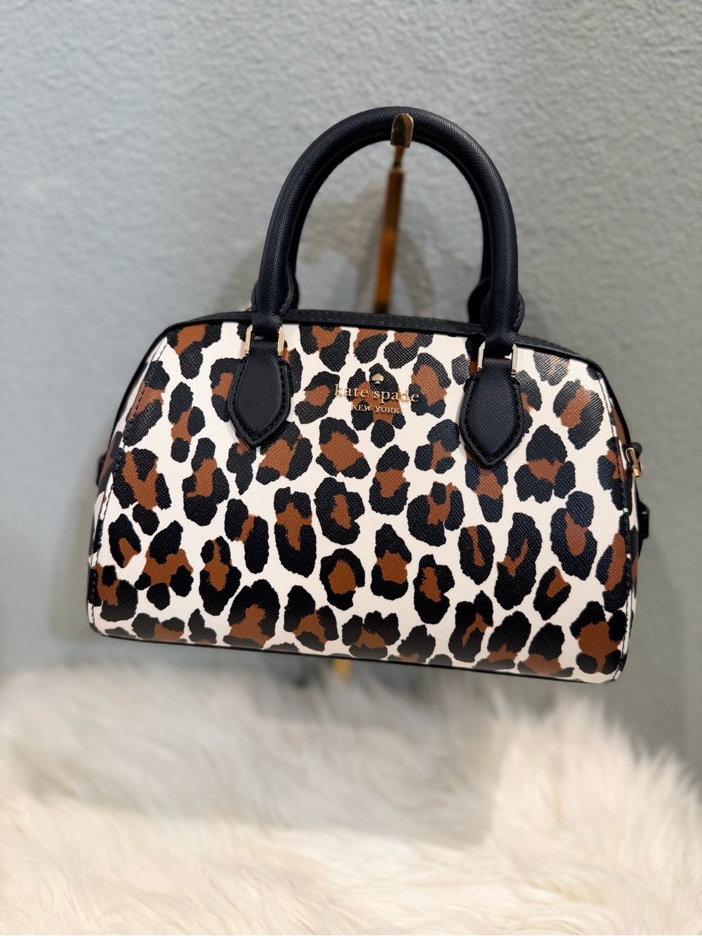 Kate Spade Madison Leopard-Print Dome Satchel